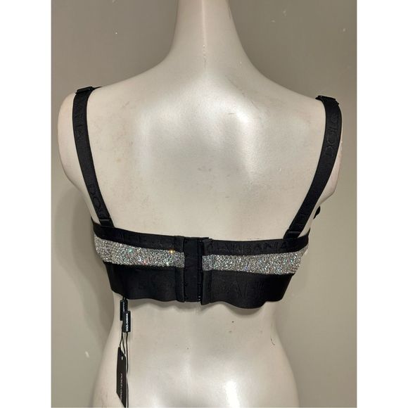 KIM DOLCE&GABBANA Triangle bra with fusible rhinestones - Picture 8 of 11